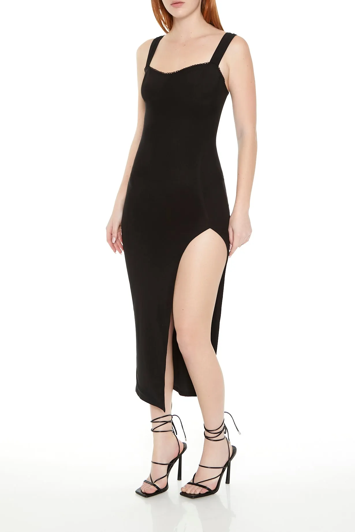 Mesh Sweetheart Slit Midi Dress sold by Urban Planet product image thumbnail 2