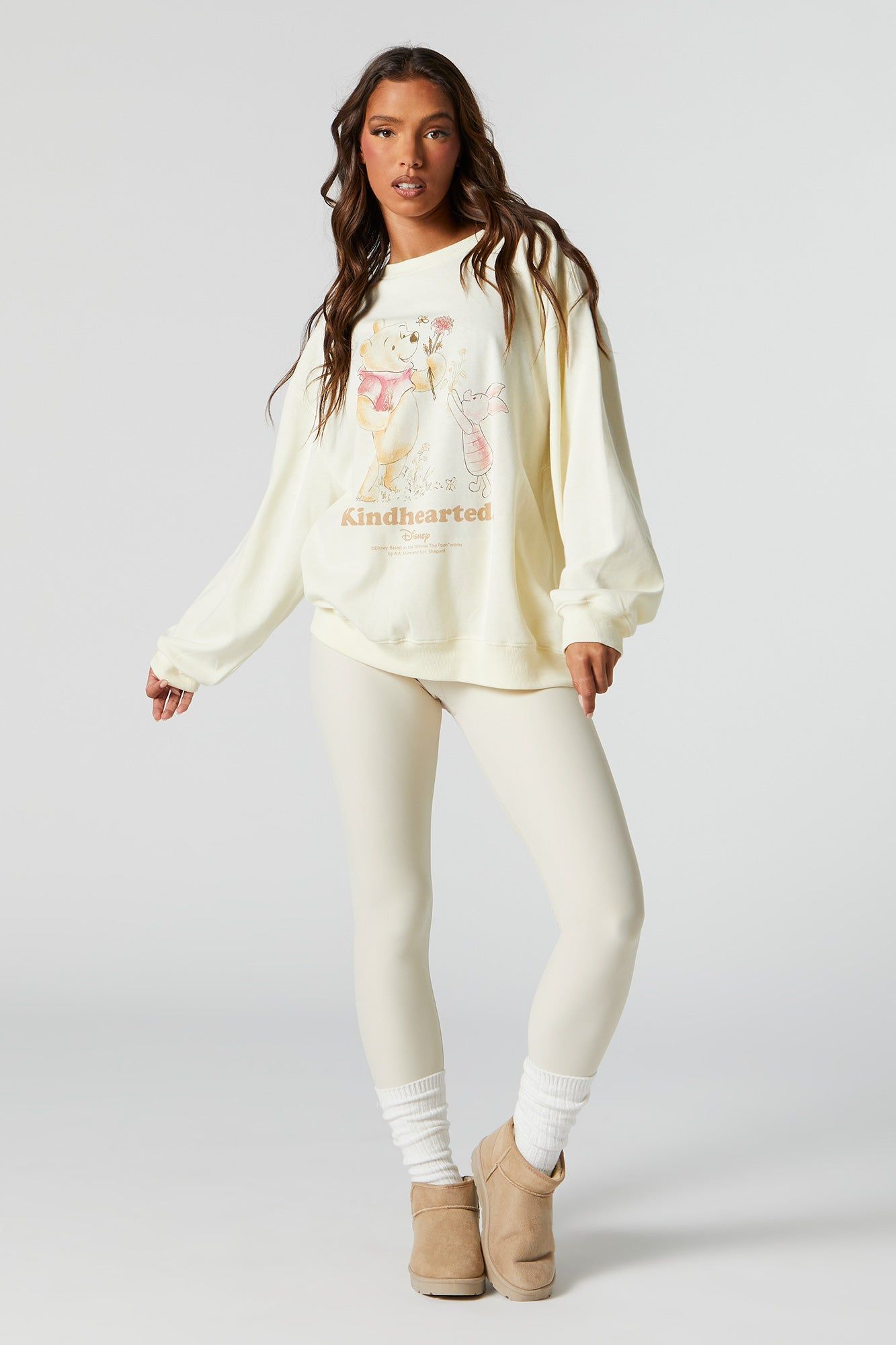 Kindhearted Pooh Bear Graphic Boyfriend Sweatshirt sold by Urban Planet product image thumbnail 3
