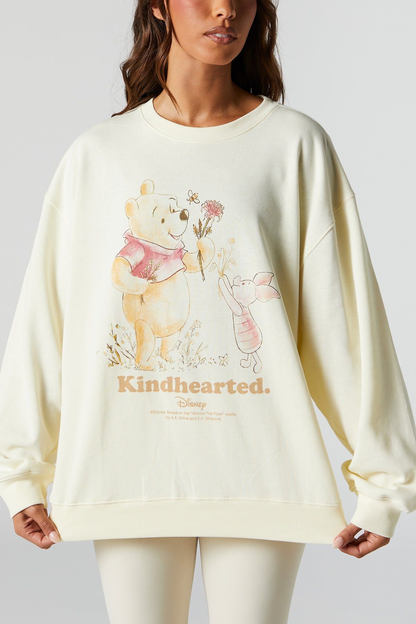 Kindhearted Pooh Bear Graphic Boyfriend Sweatshirt sold by Urban Planet product image thumbnail 4