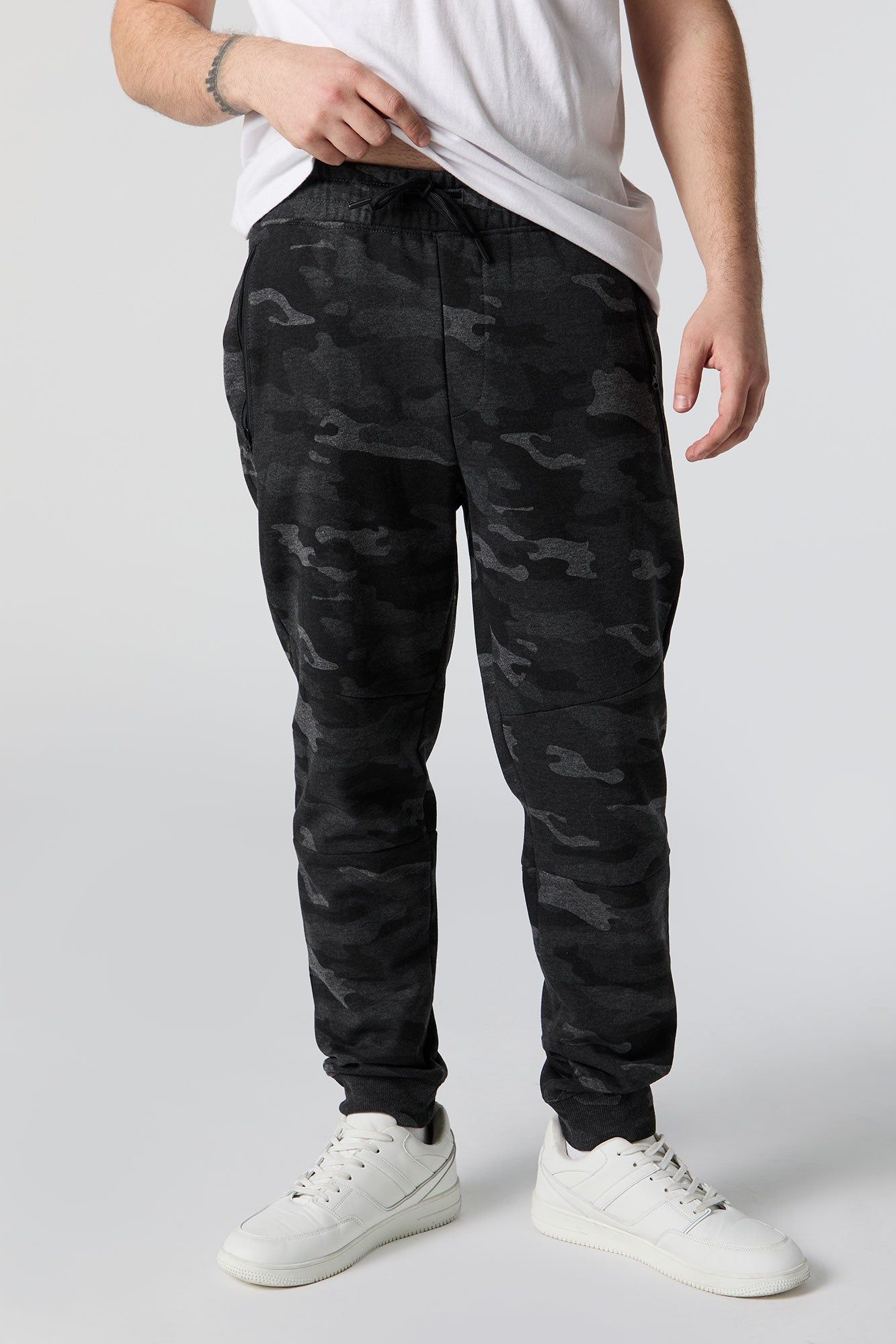 Camo Fleece Zip Pocket Jogger sold by Urban Planet product image thumbnail 2
