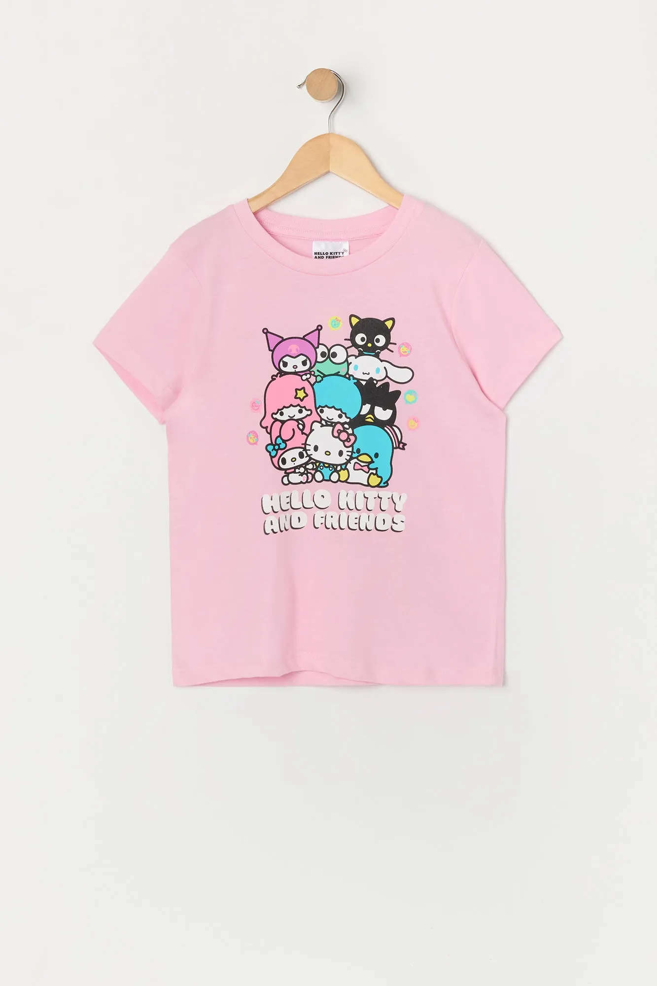 Girls Hello Kitty and Friends Graphic Pink T-Shirt sold by Urban Planet