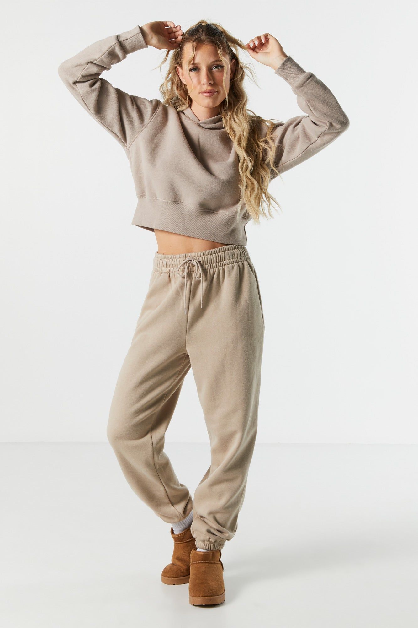 Coloured Fleece High Rise Jogger sold by Urban Planet product image thumbnail 4