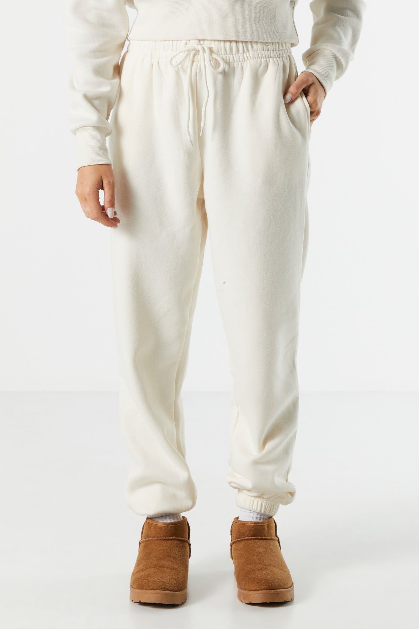Coloured Fleece High Rise Jogger sold by Urban Planet product image thumbnail 2