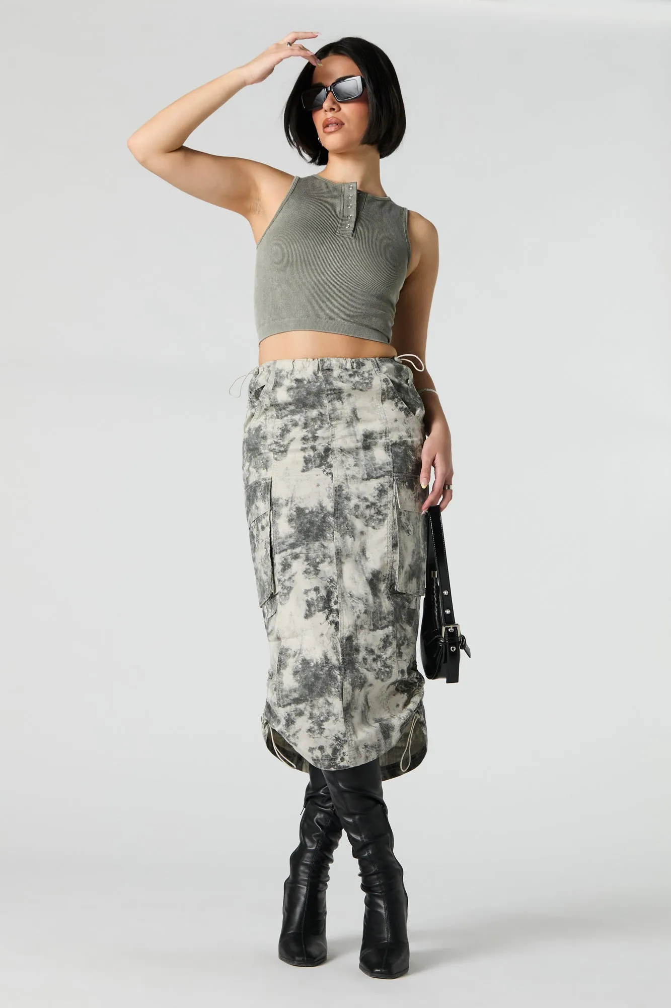 Seamless Ribbed Henley Tank sold by Urban Planet product image thumbnail 3