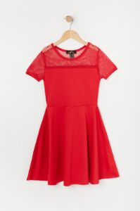 Robe à jupe virevoltante en filet scintillant avec manches courtes pour fille sold by Urban Planet