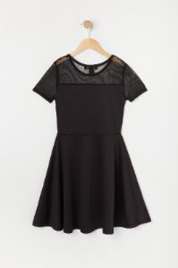 Robe à jupe virevoltante en filet scintillant avec manches courtes pour fille sold by Urban Planet