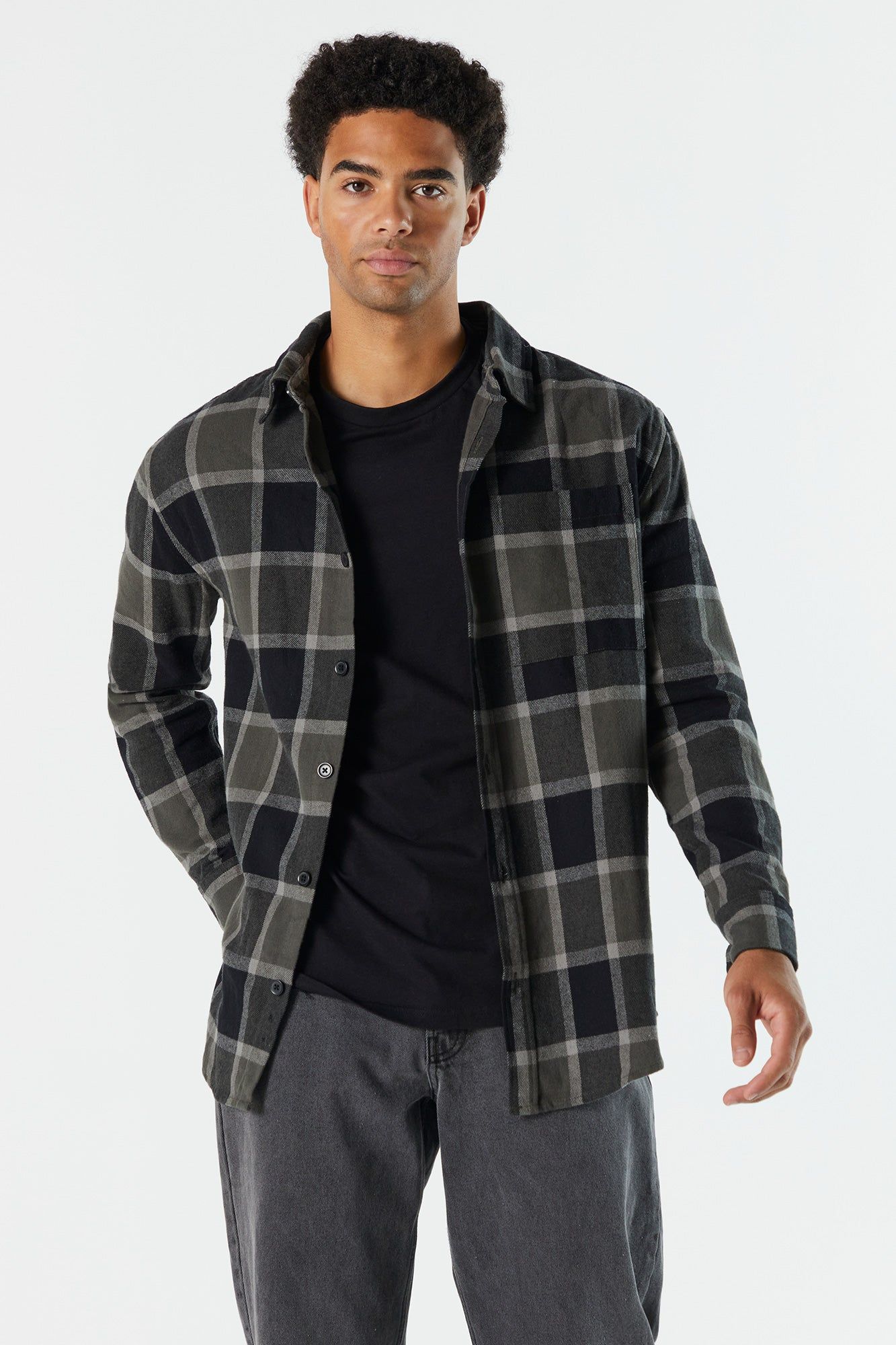 Plaid Hooded Flannel sold by Urban Planet product image thumbnail 22
