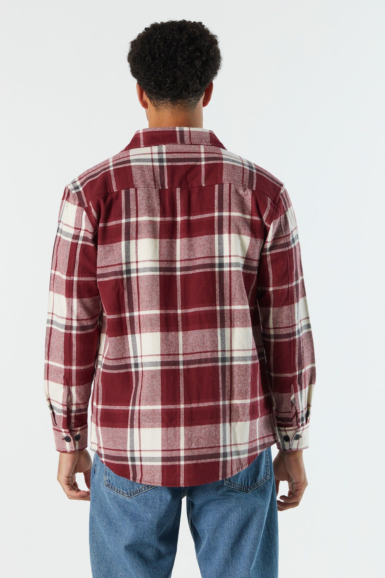Plaid Hooded Flannel sold by Urban Planet product image thumbnail 3