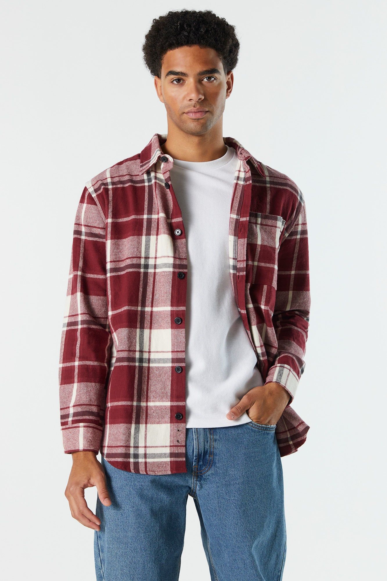 Plaid Hooded Flannel sold by Urban Planet product image thumbnail 5