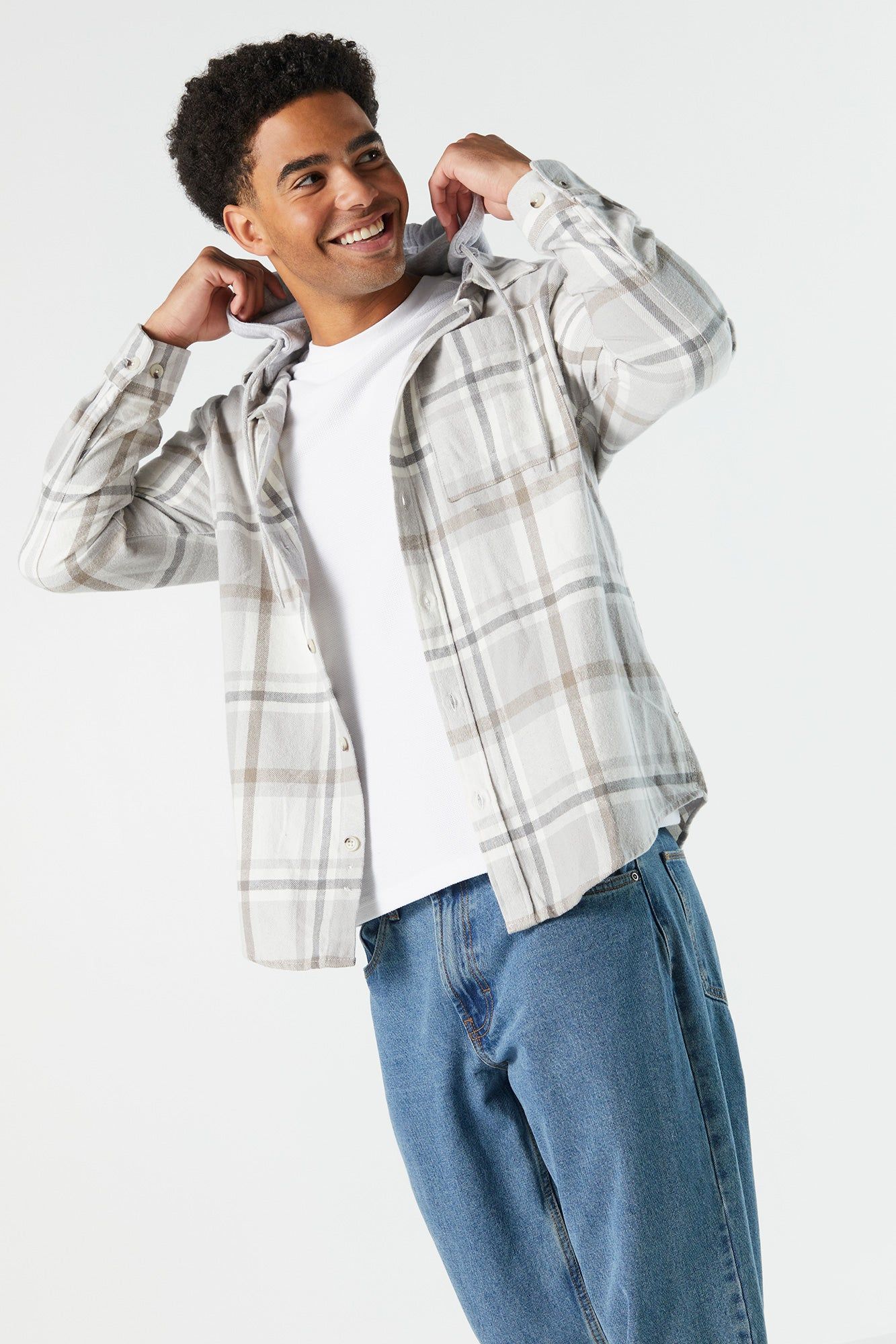 Plaid Hooded Flannel sold by Urban Planet product image thumbnail 13