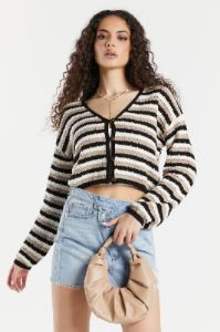 Haut boutonné crocheté rayé sold by Urban Planet
