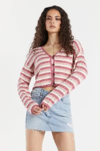 Haut boutonné crocheté rayé sold by Urban Planet
