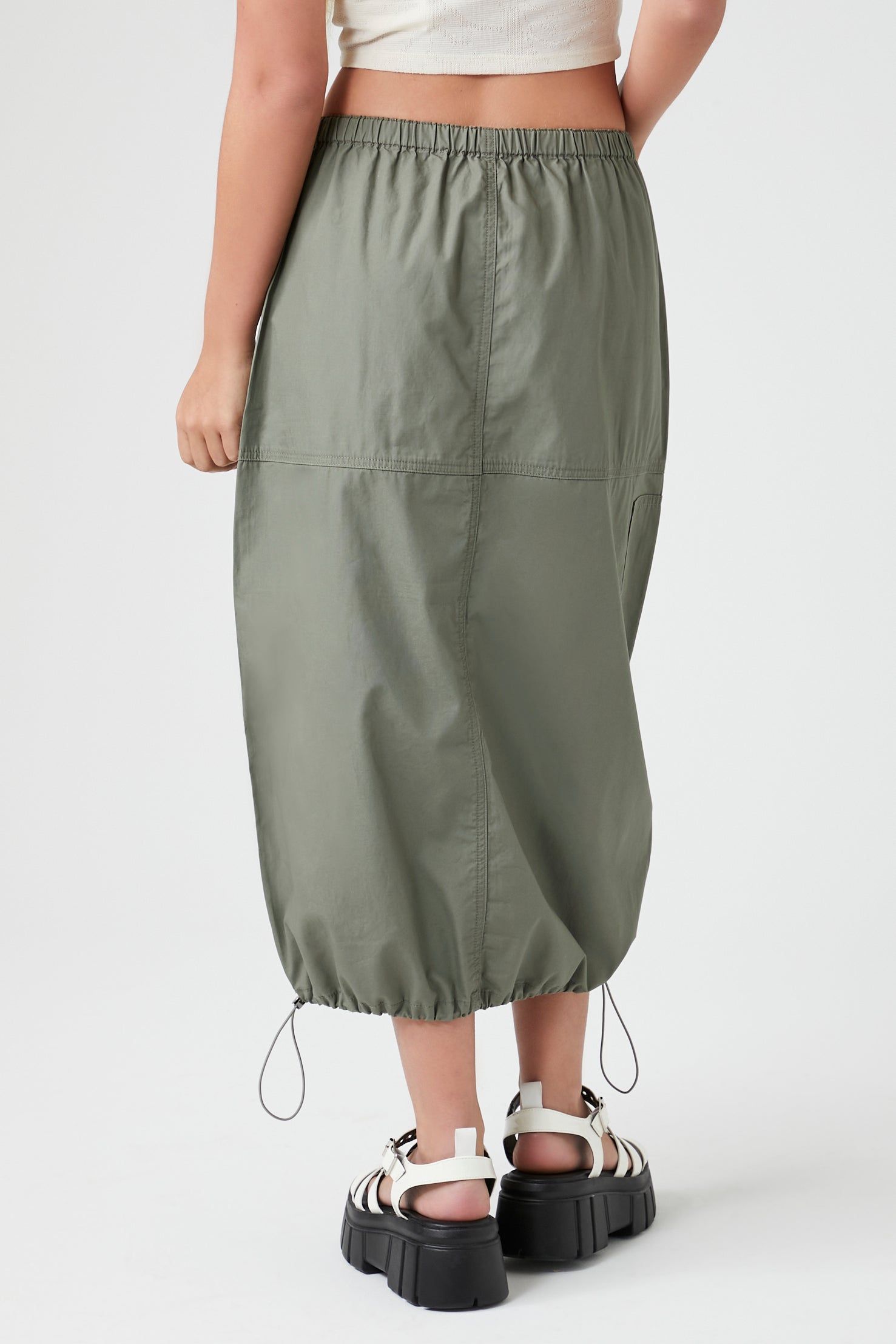 Jupe midi utilitaire en popeline sold by Urban Planet product image thumbnail 4