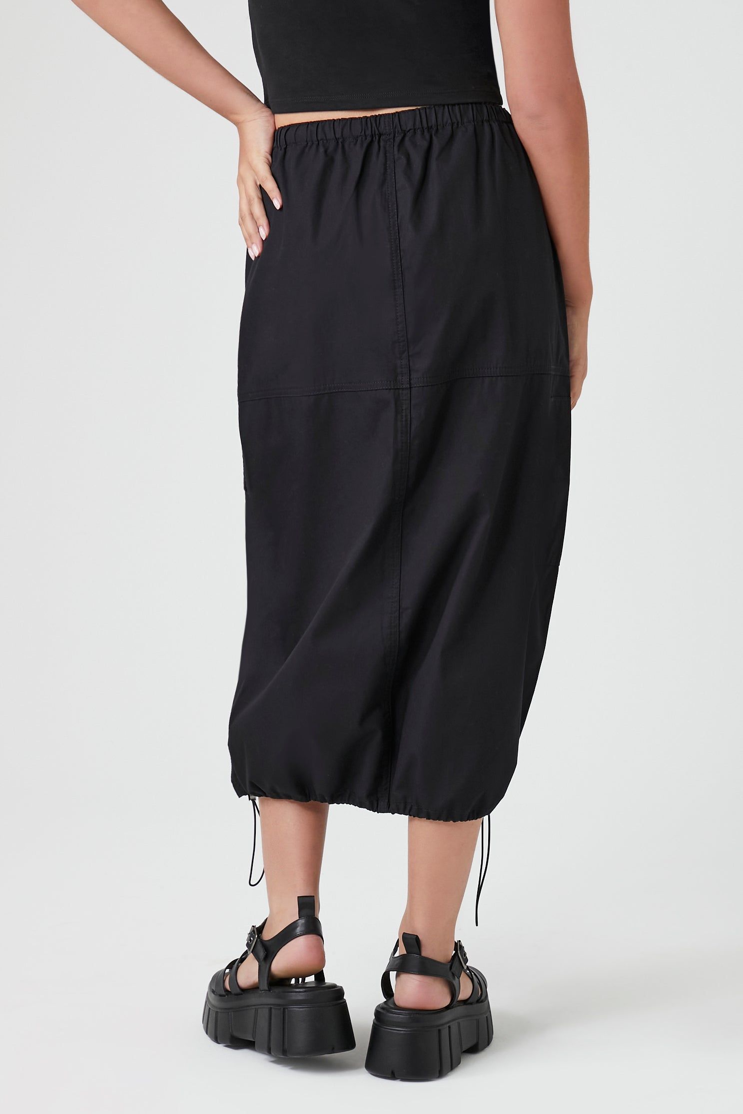 Jupe midi utilitaire en popeline sold by Urban Planet product image thumbnail 9