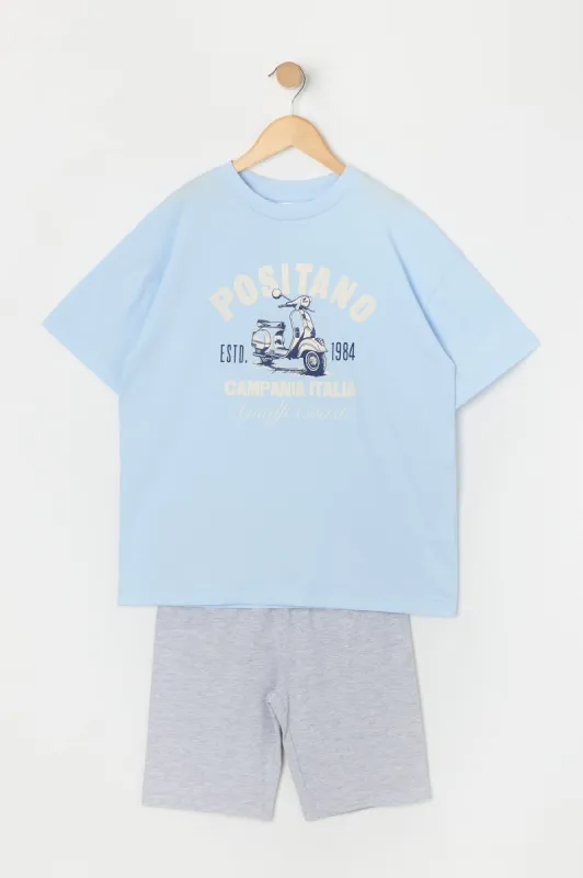 T-shirt à imprimé Positano pour fille sold by Urban Planet