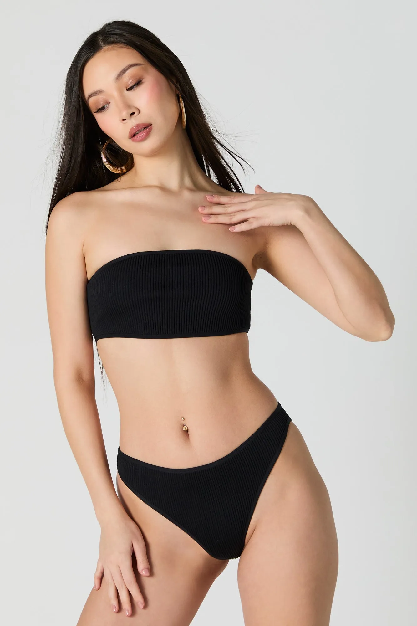 Seamless Ribbed Bikini Bottom sold by Urban Planet