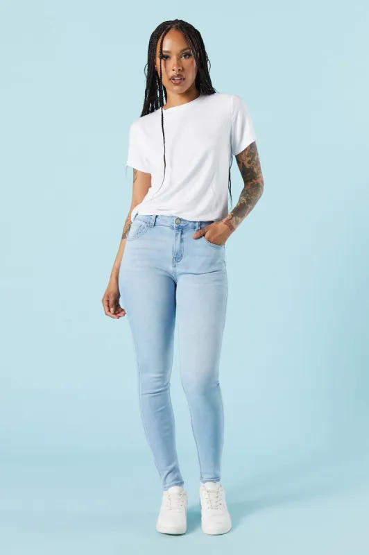 Jean ajusté Rio mi-taille délavé pâle sold by Urban Planet