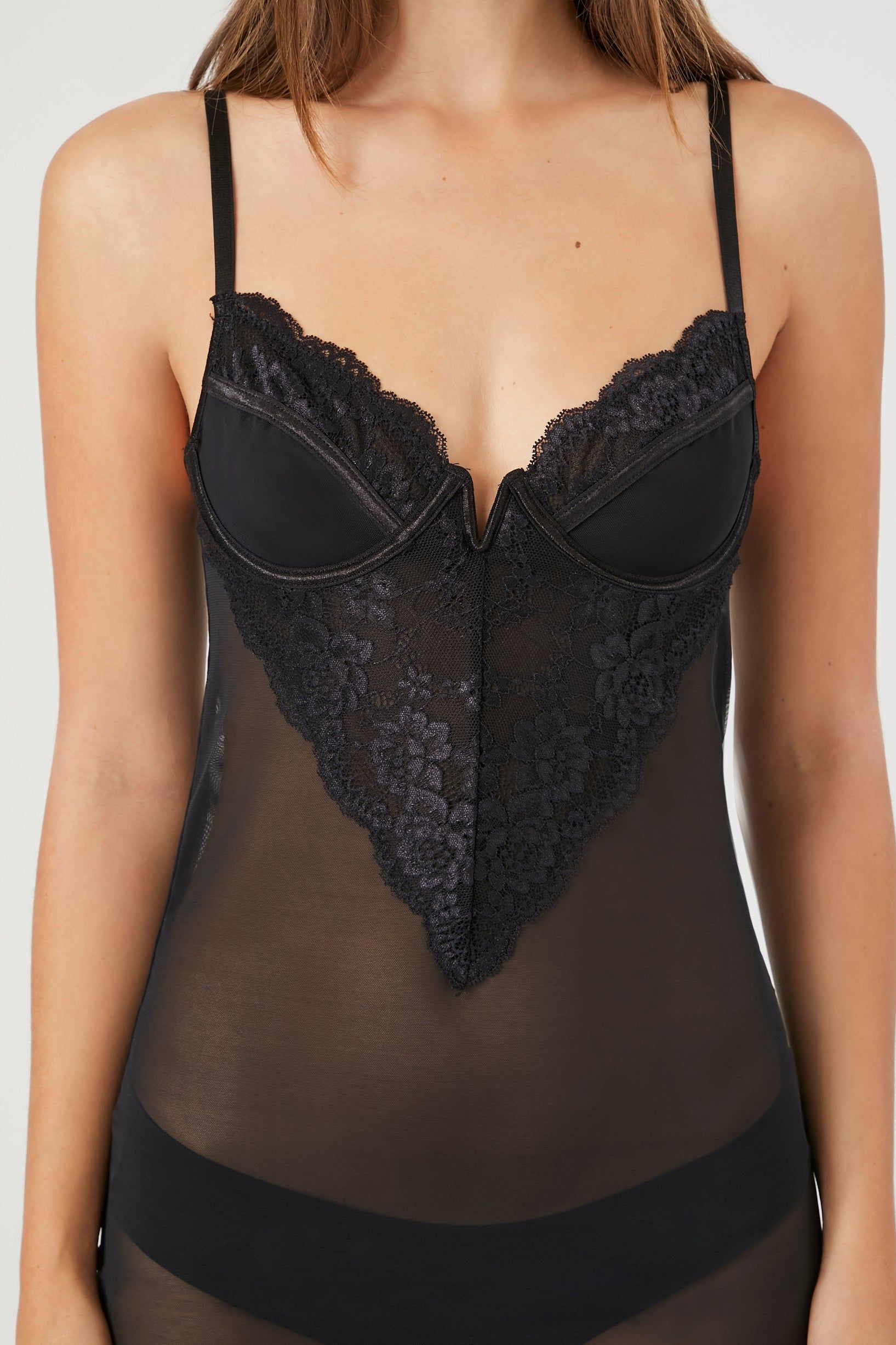 Mesh Lace Bustier Slip Dress sold by Urban Planet product image thumbnail 5