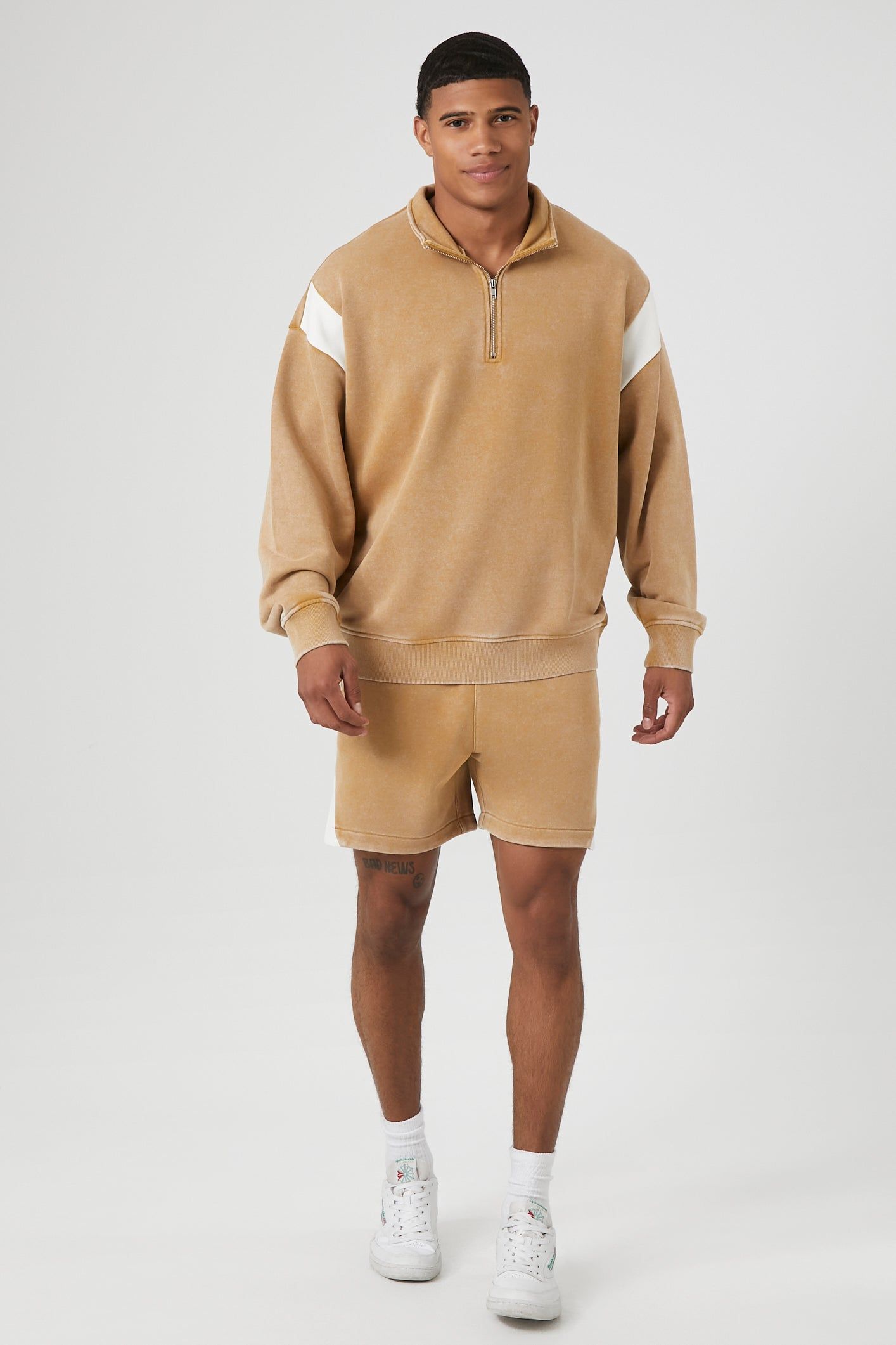 Striped Quarter Zip Sweatshirt sold by Urban Planet product image thumbnail 3