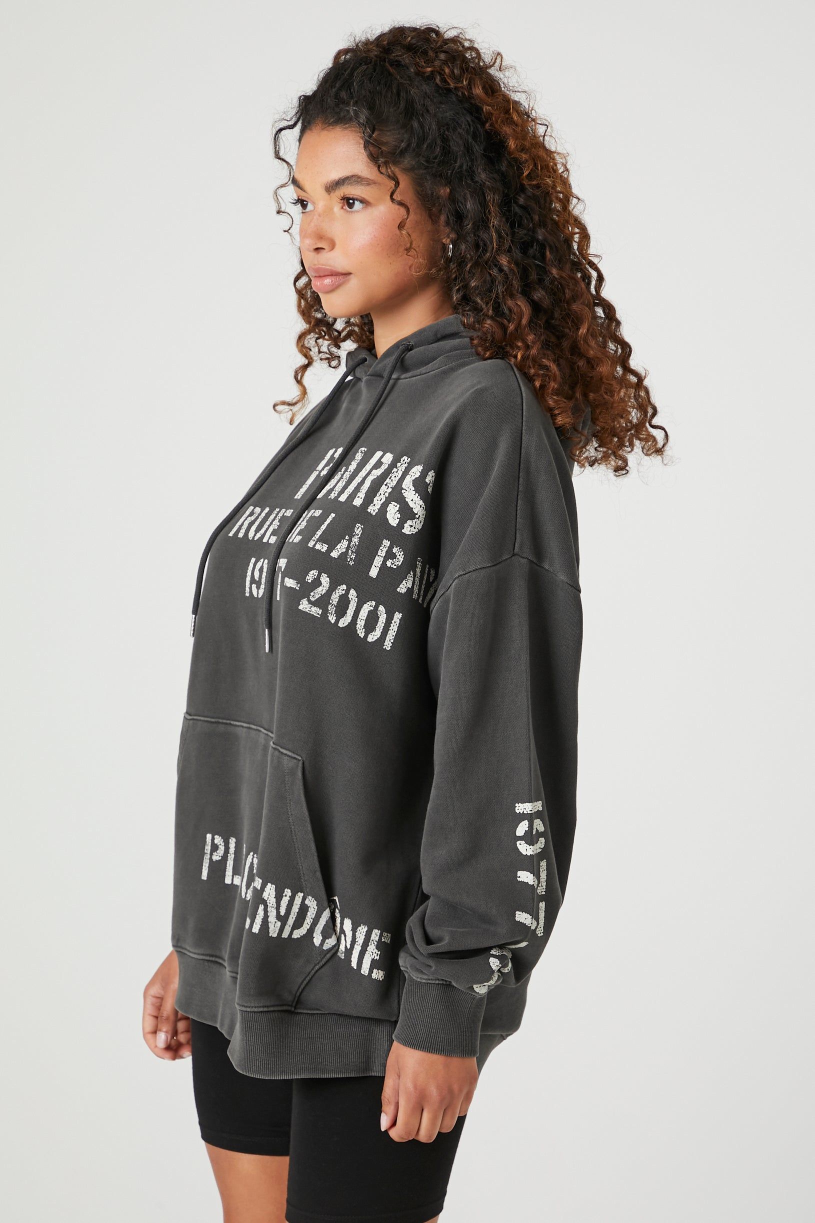 Fleece Paris Graphic Hoodie sold by Urban Planet product image thumbnail 2