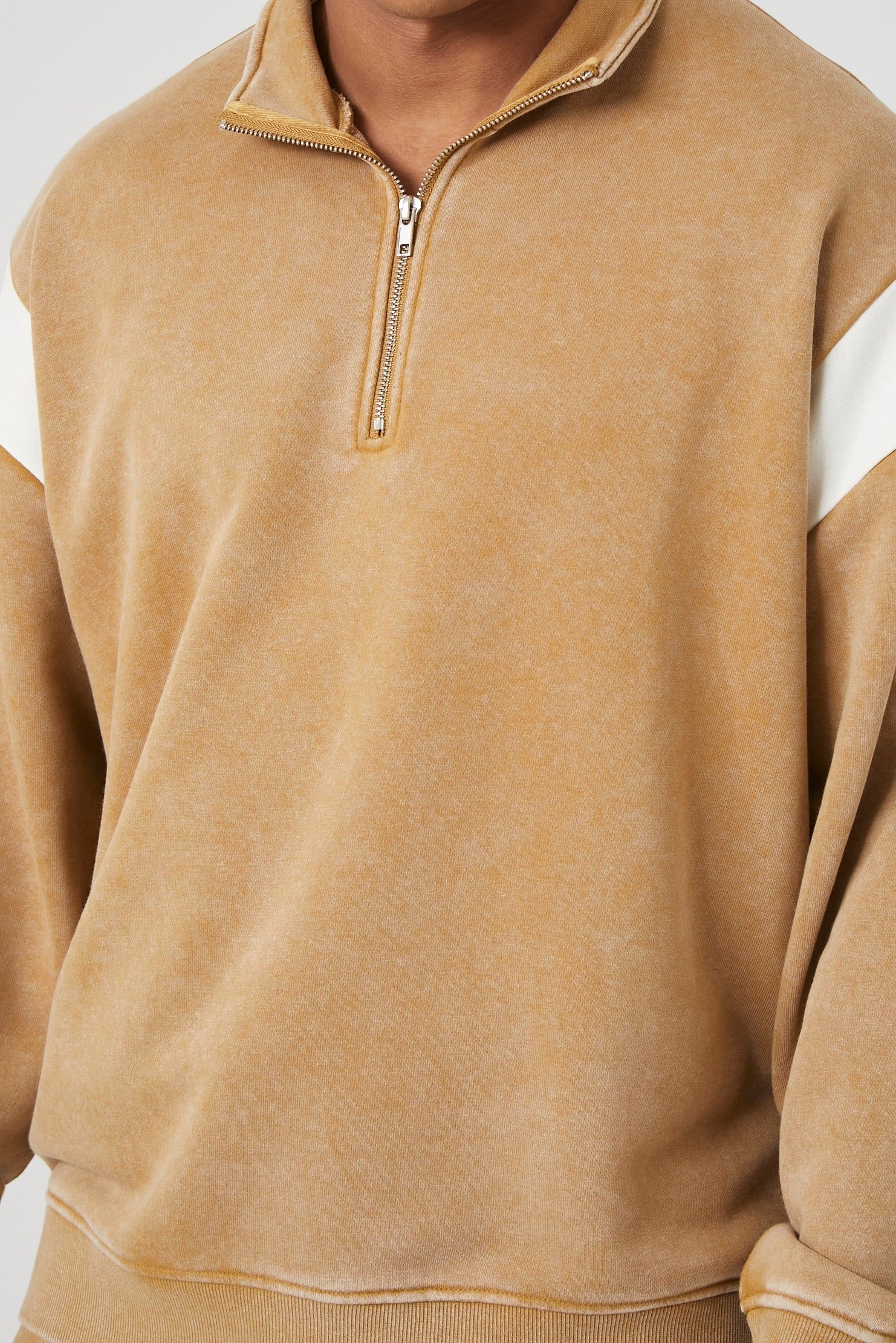 Striped Quarter Zip Sweatshirt sold by Urban Planet product image thumbnail 4