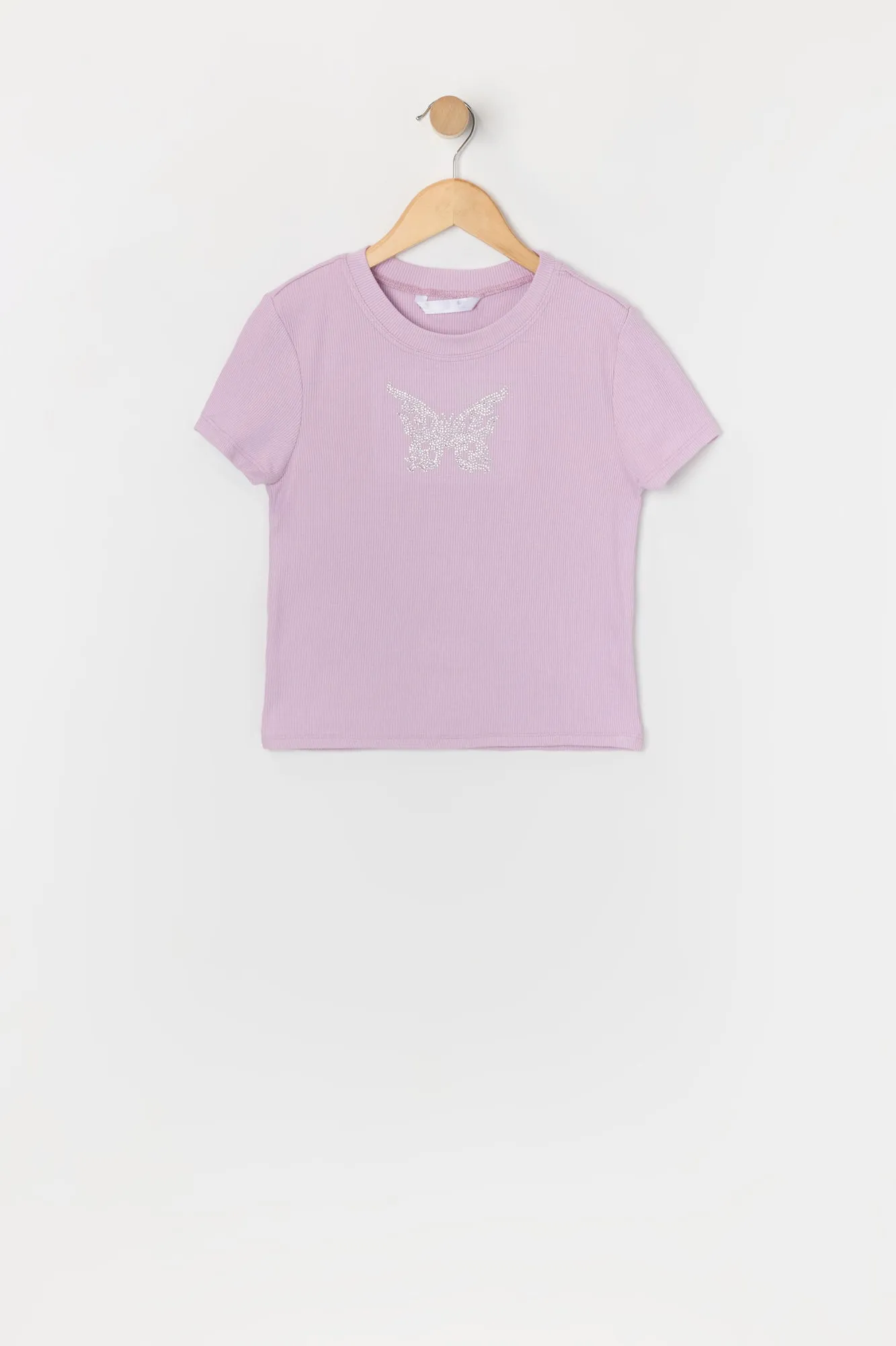Girls Rhinestone Butterfly T-Shirt sold by Urban Planet