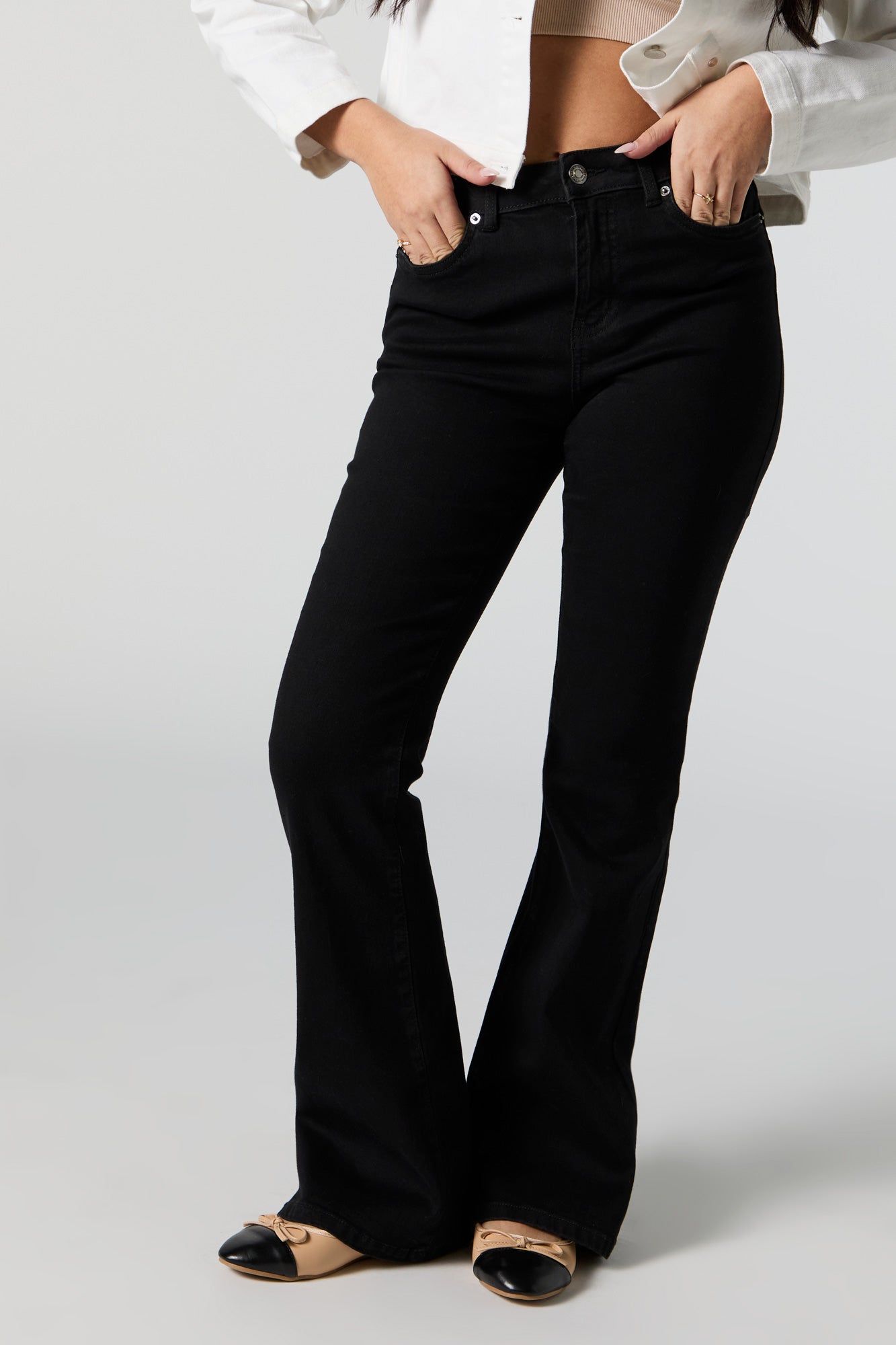 Austin Black Wash Flare Jean sold by Urban Planet product image thumbnail 2