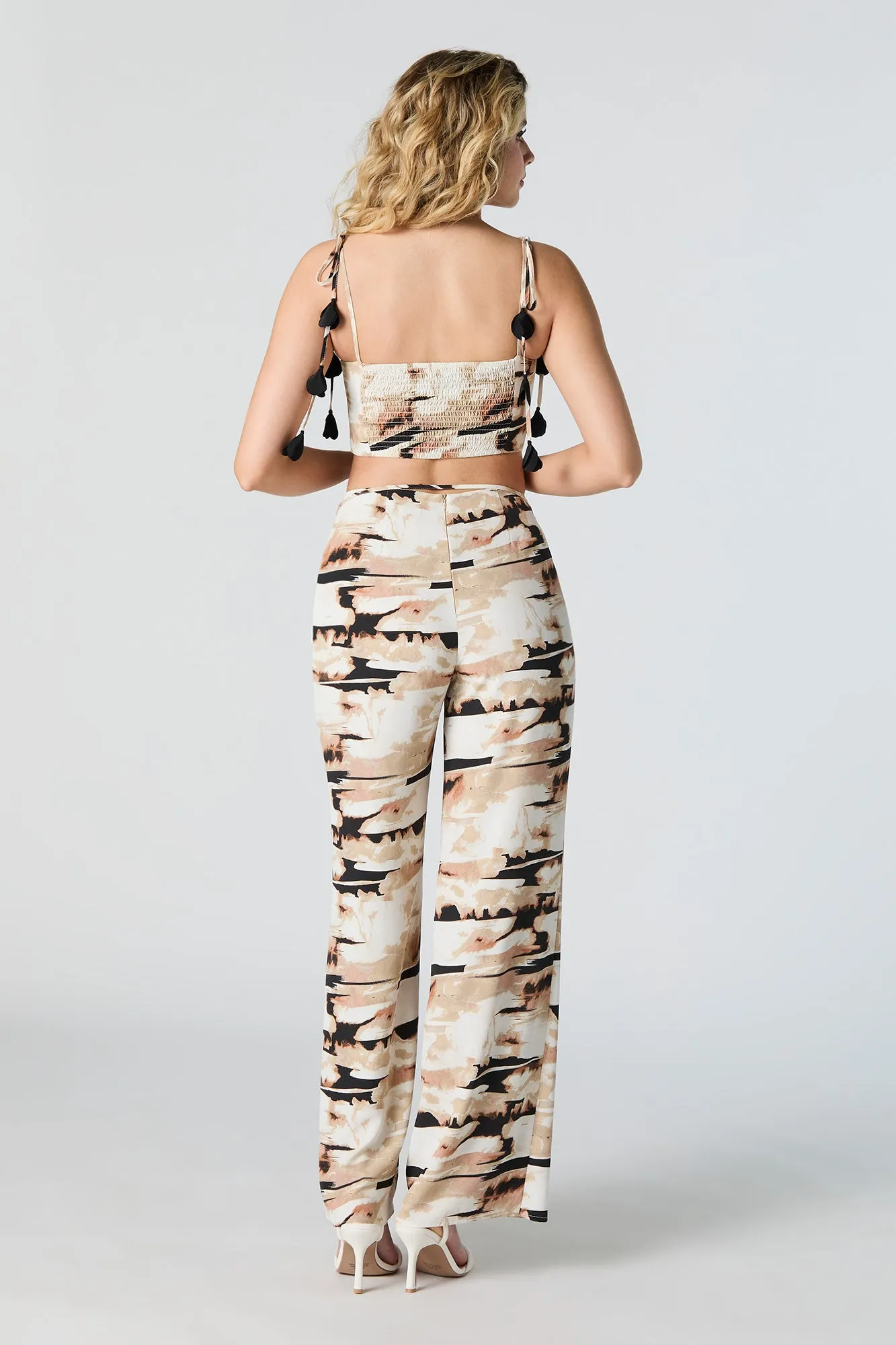 Pantalon palazzo garni d'un rang de pétales sold by Urban Planet product image thumbnail 3