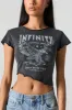 American Tour Graphic Cropped T-Shirt sold by Urban Planet