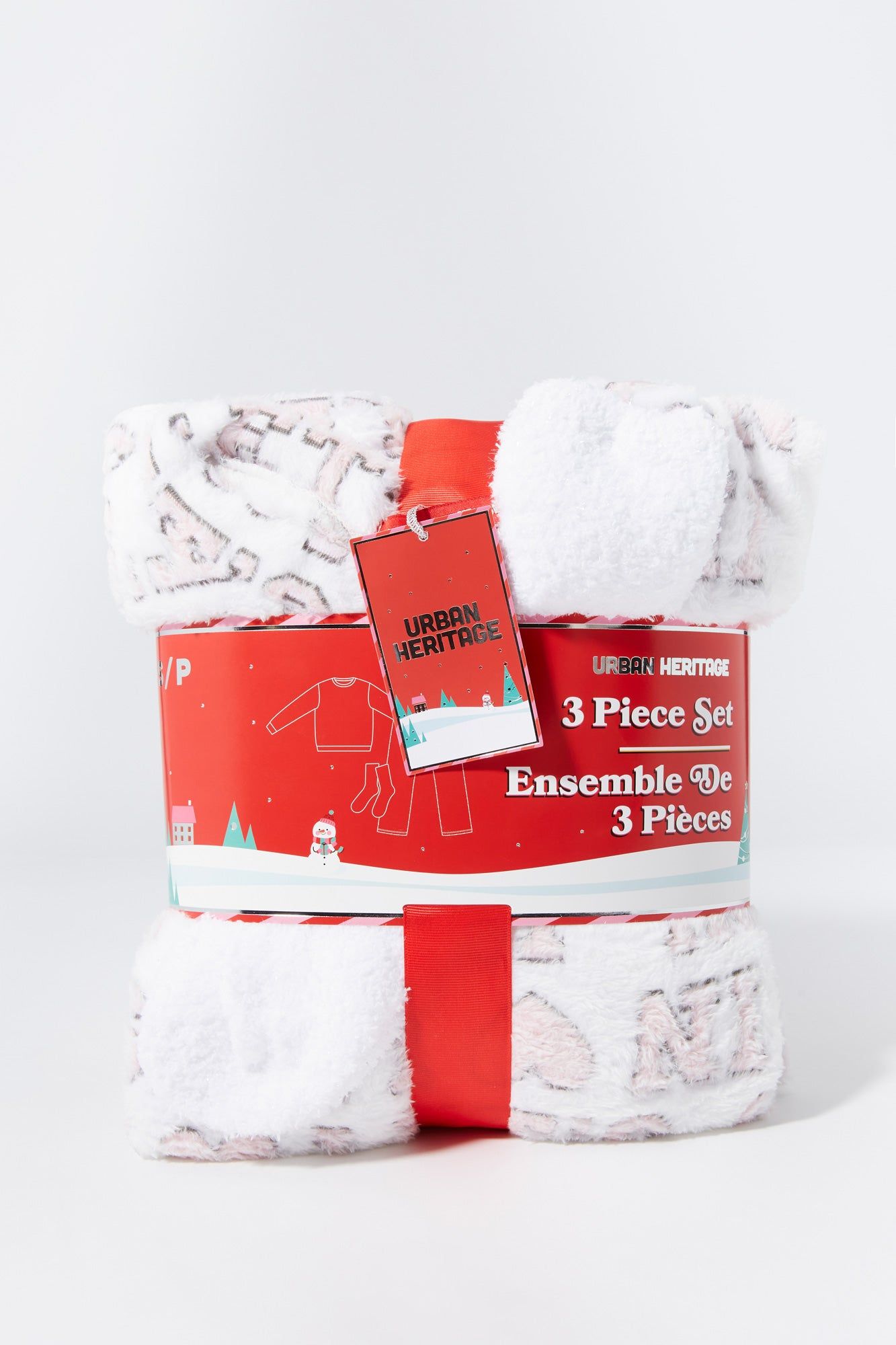 Plush Let's Sleep In 3 Piece Pajama Set sold by Urban Planet product image thumbnail 2