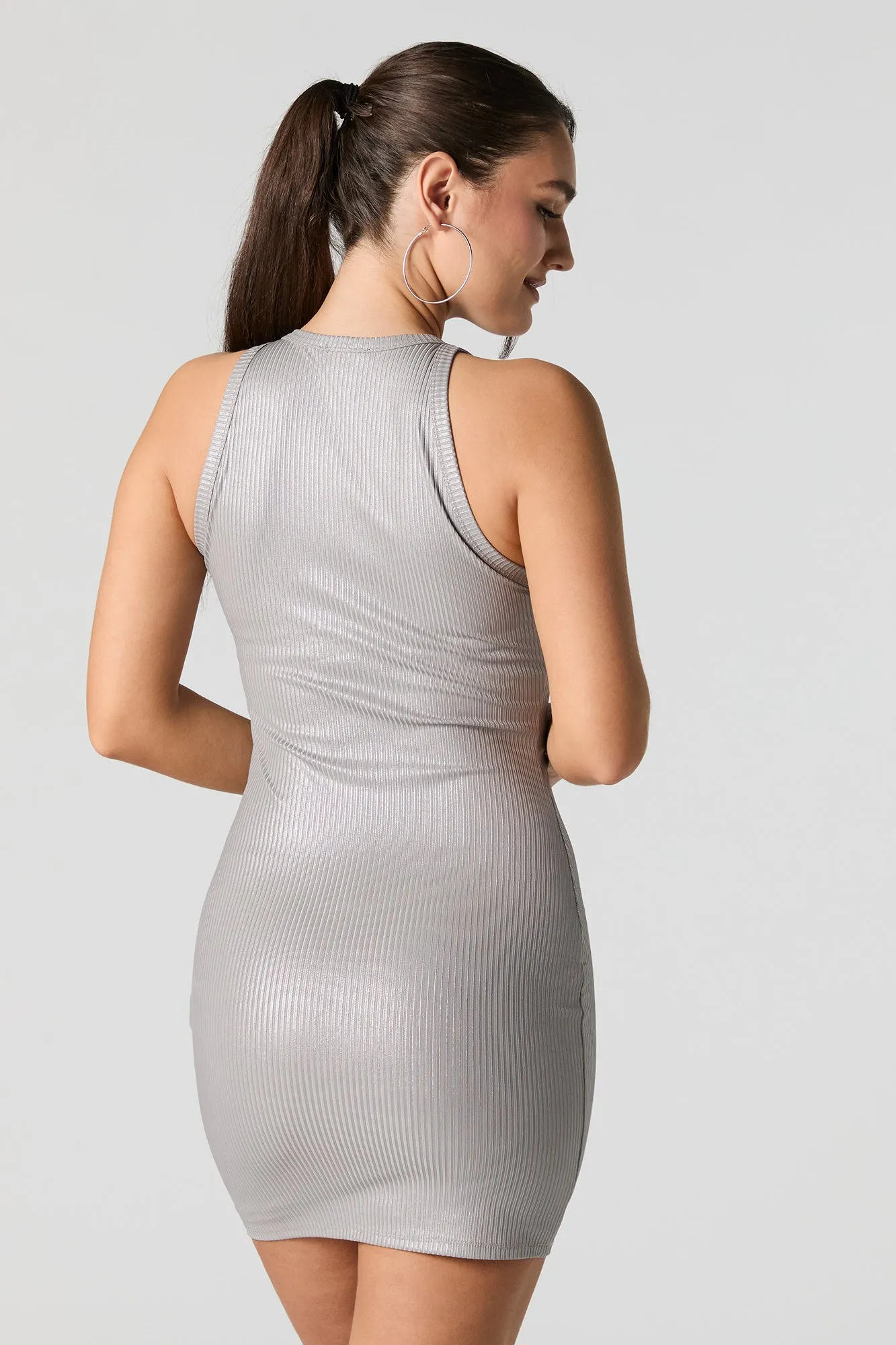 Minirobe côtelée moulante métallisée sold by Urban Planet product image thumbnail 2