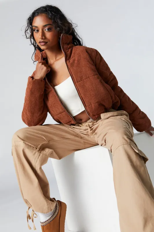 Corduroy Puffer Jacket sold by Urban Planet