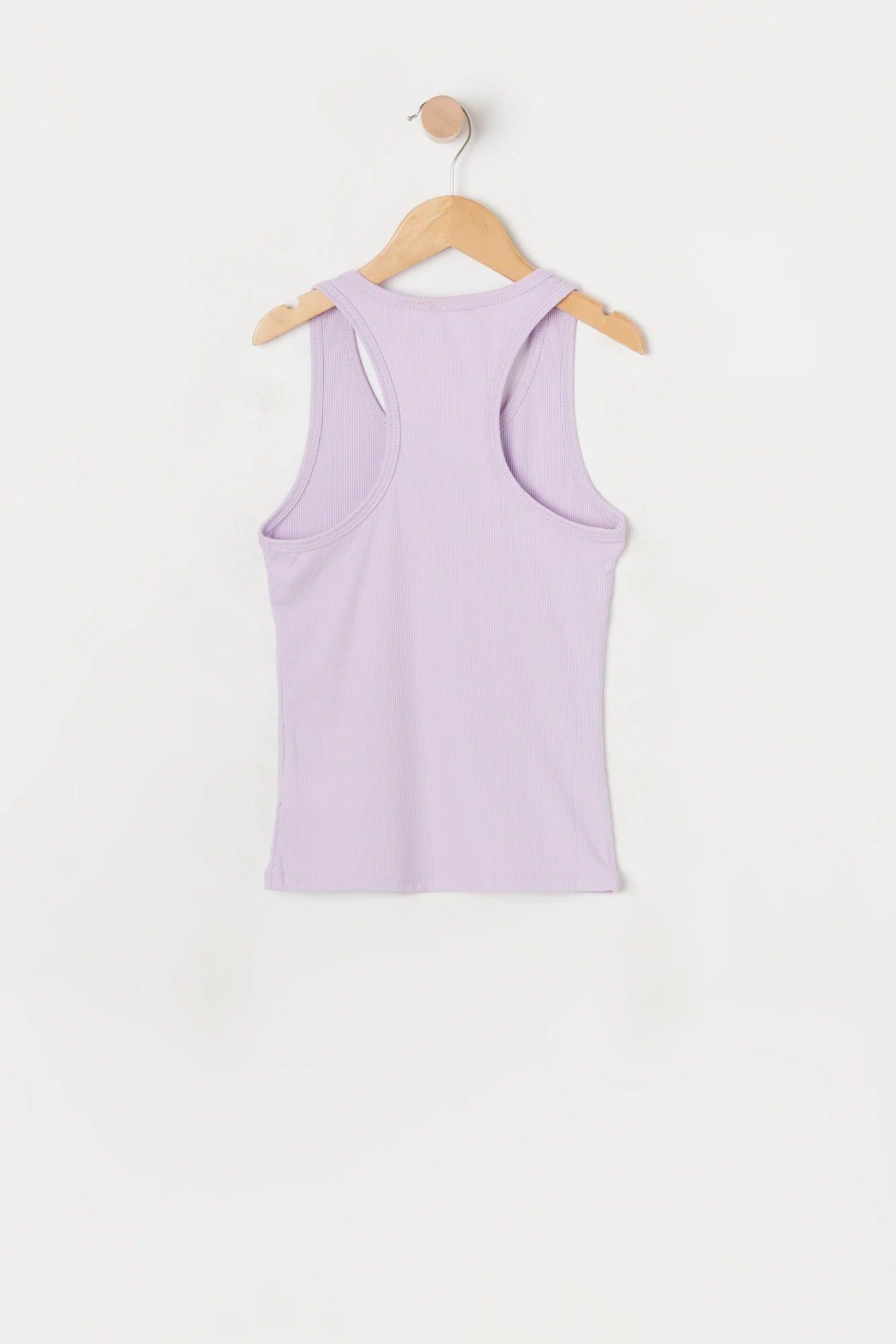 Girls Lilac Ribbed Racerback Tank sold by Urban Planet product image thumbnail 2