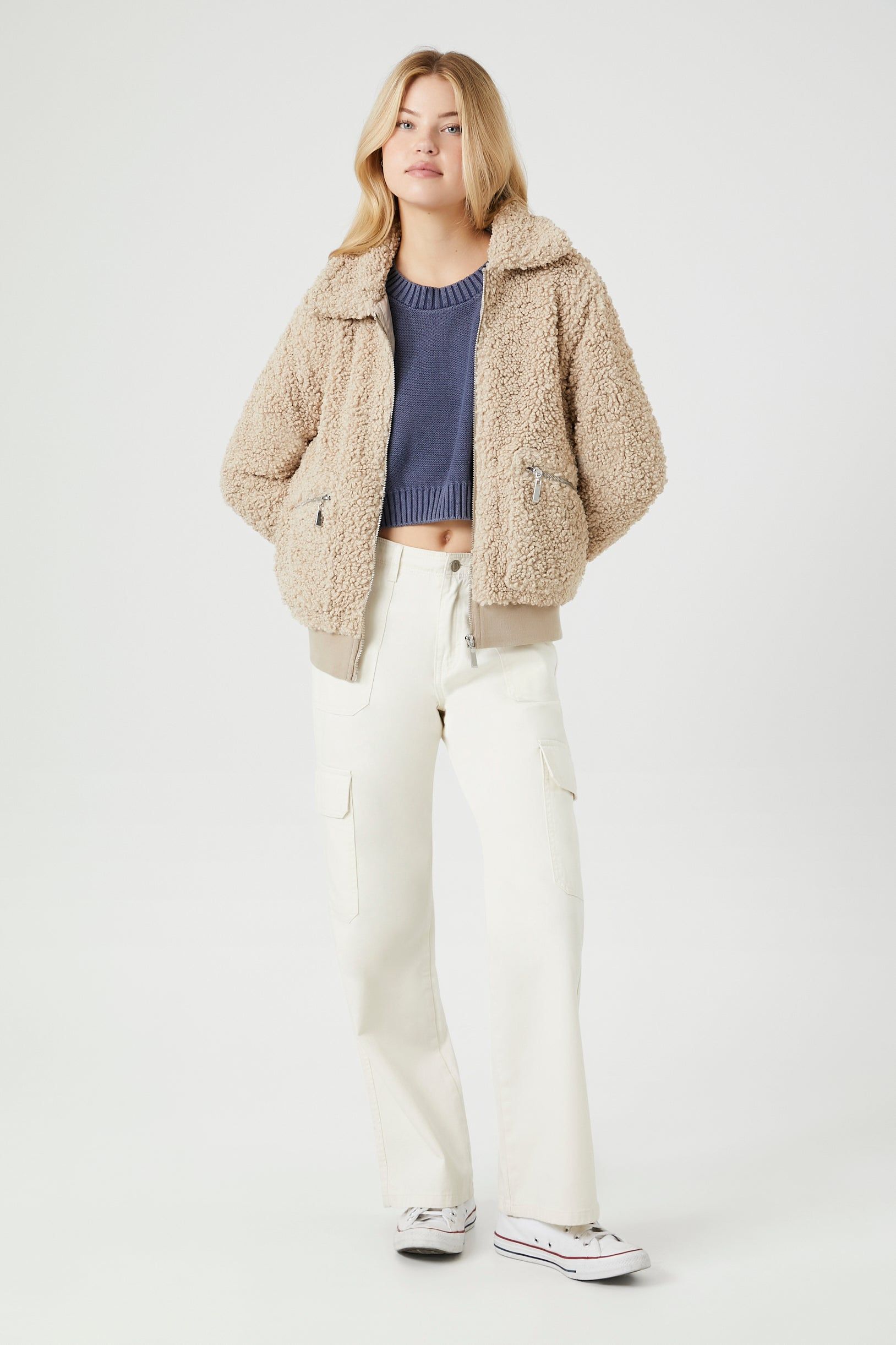 Blouson en Sherpa avec fermeture à glissière sold by Urban Planet product image thumbnail 4