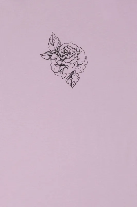 Purple Rose Graphic T-Shirt sold by Urban Planet