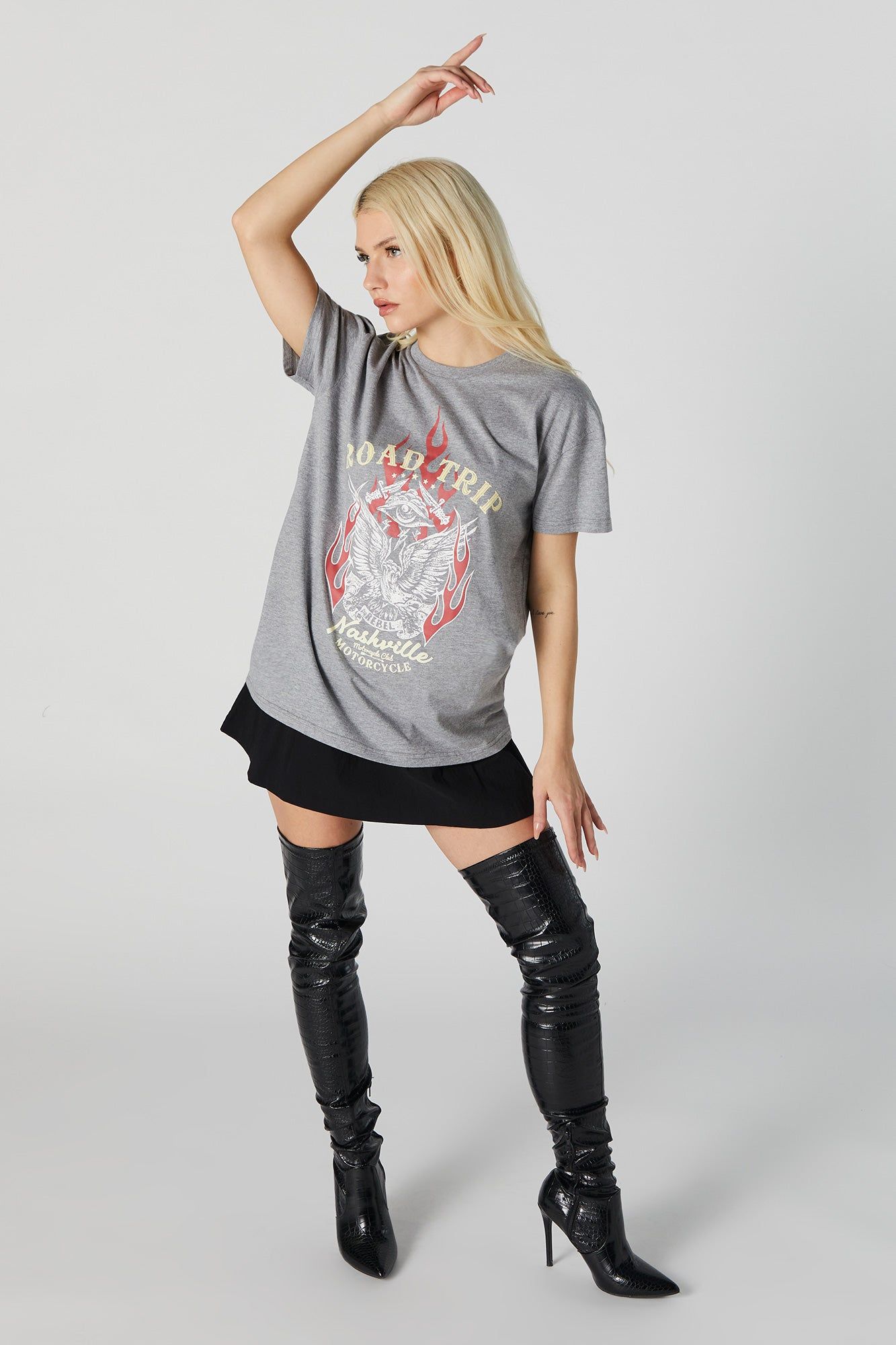 Road Trip Graphic Oversized T-Shirt sold by Urban Planet product image thumbnail 3