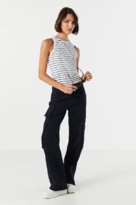 Striped Ribbed High Neck Tank sold by Urban Planet