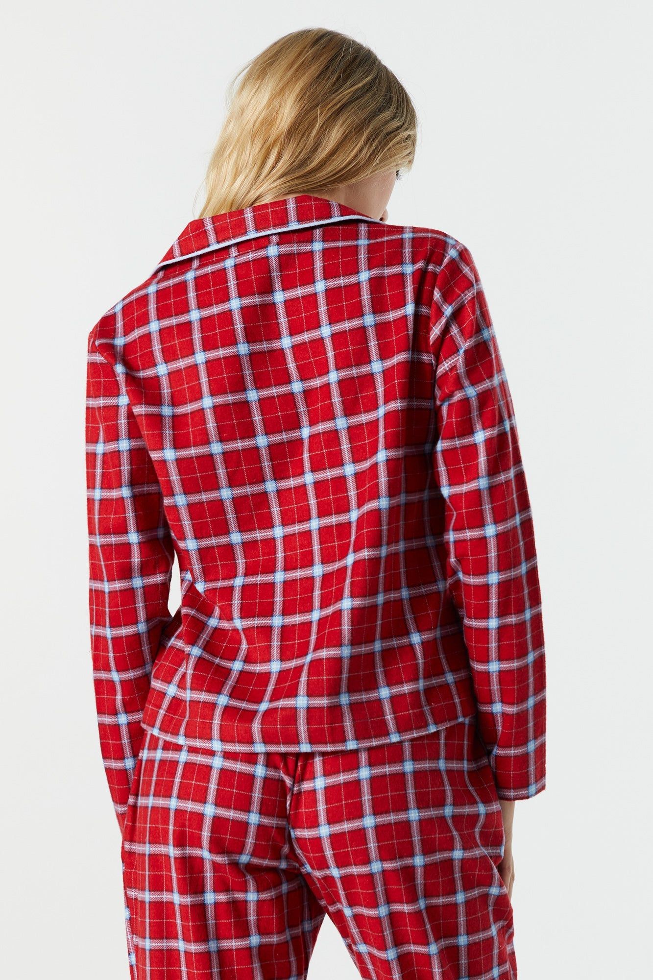 Haut de pyjama à manches longues en flanelle à carreaux sold by Urban Planet product image thumbnail 2