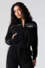 Graphic Fleece Zip-Up Cropped Sweatshirt sold by Urban Planet