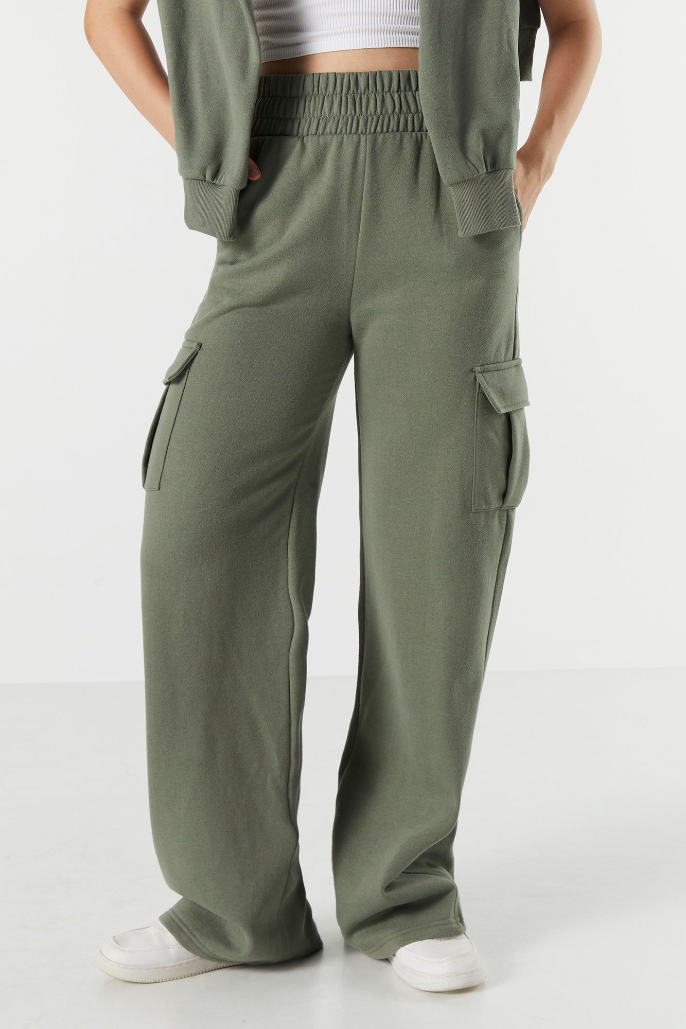Fleece Cargo Wide Leg Pant sold by Urban Planet product image thumbnail 2