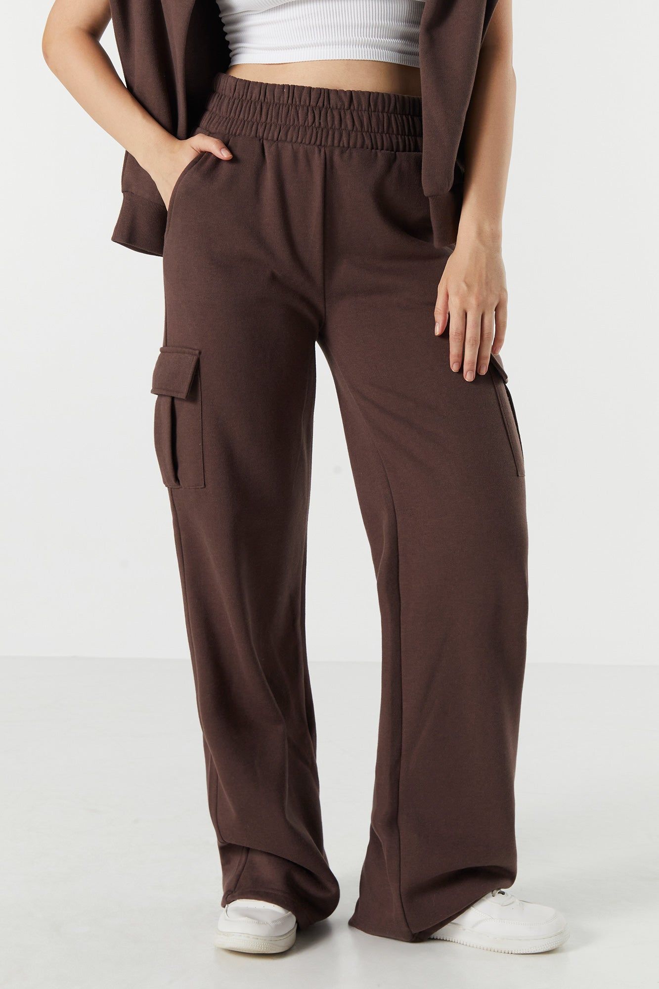 Fleece Cargo Wide Leg Pant sold by Urban Planet product image thumbnail 13