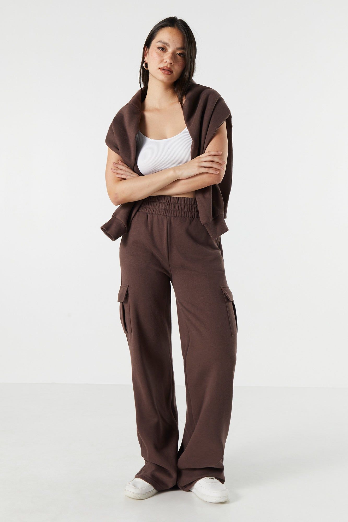 Fleece Cargo Wide Leg Pant sold by Urban Planet product image thumbnail 12
