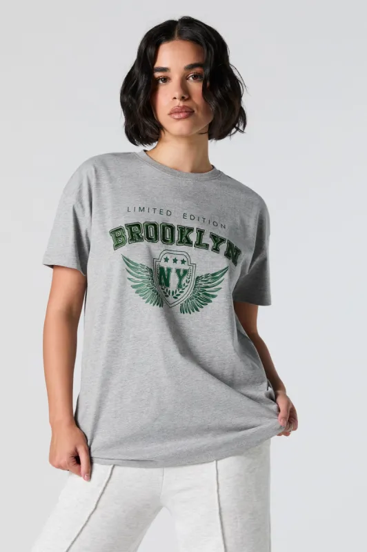 Brooklyn Embroidered T-Shirt sold by Urban Planet