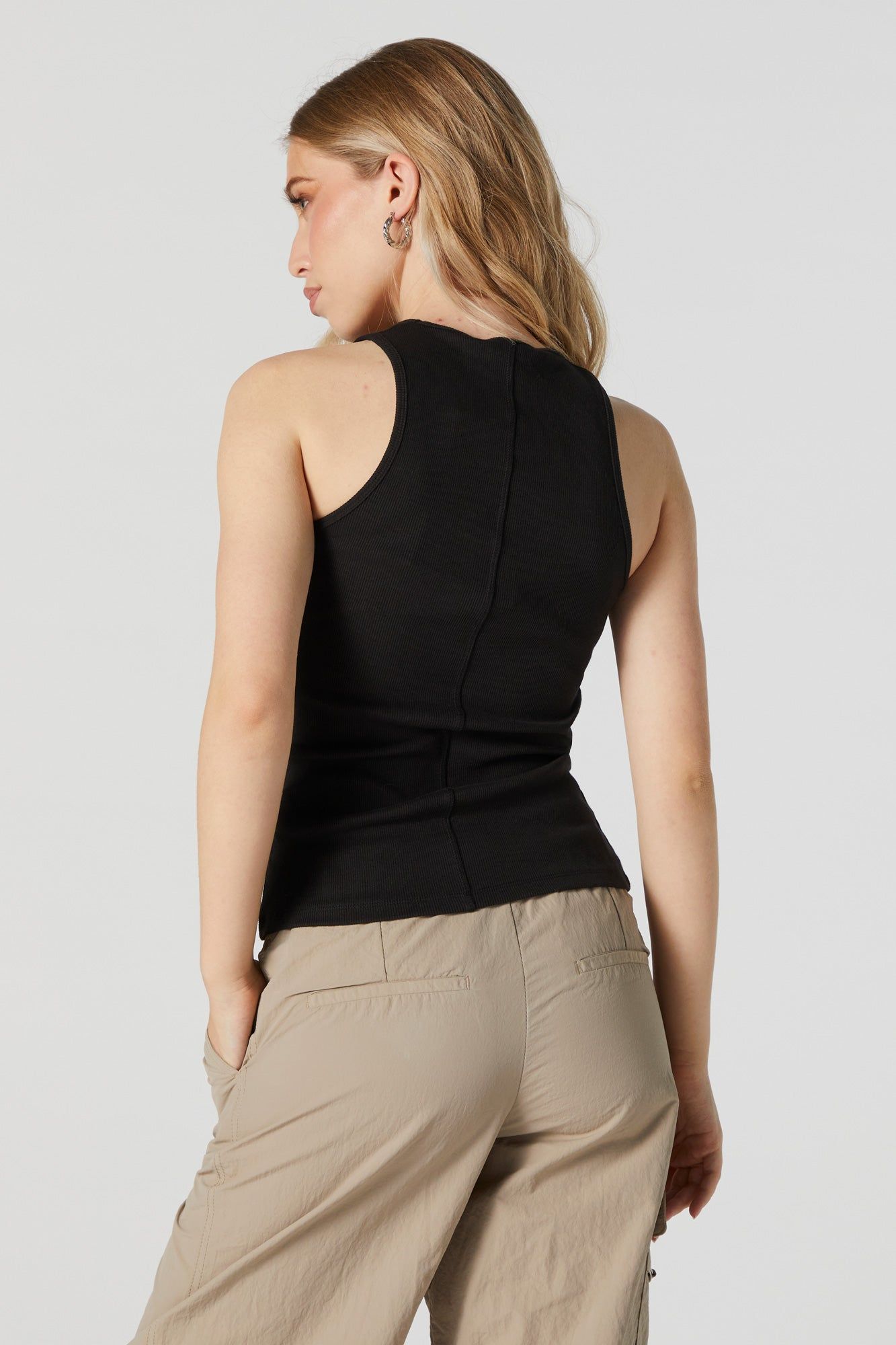 Ribbed Scoop Neck Tank sold by Urban Planet product image thumbnail 2