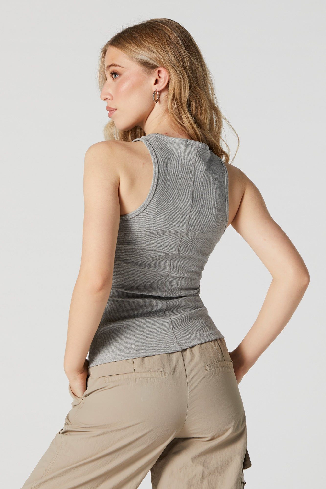 Ribbed Scoop Neck Tank sold by Urban Planet product image thumbnail 5