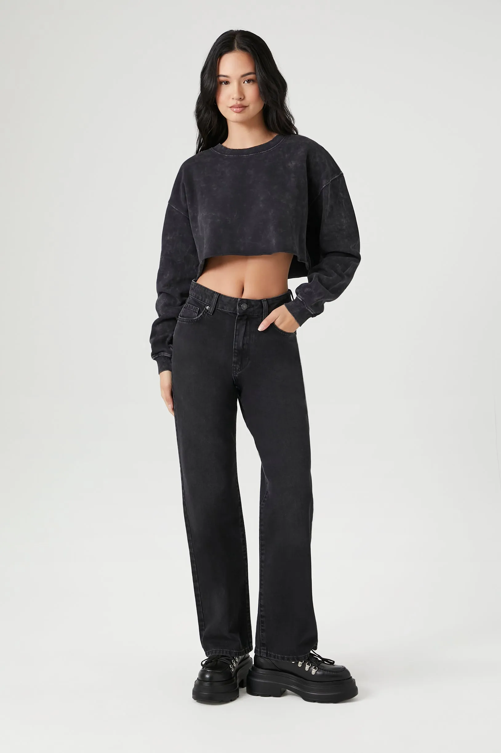 Chandail en molleton écourté à broderie Los Angeles sold by Urban Planet product image thumbnail 4