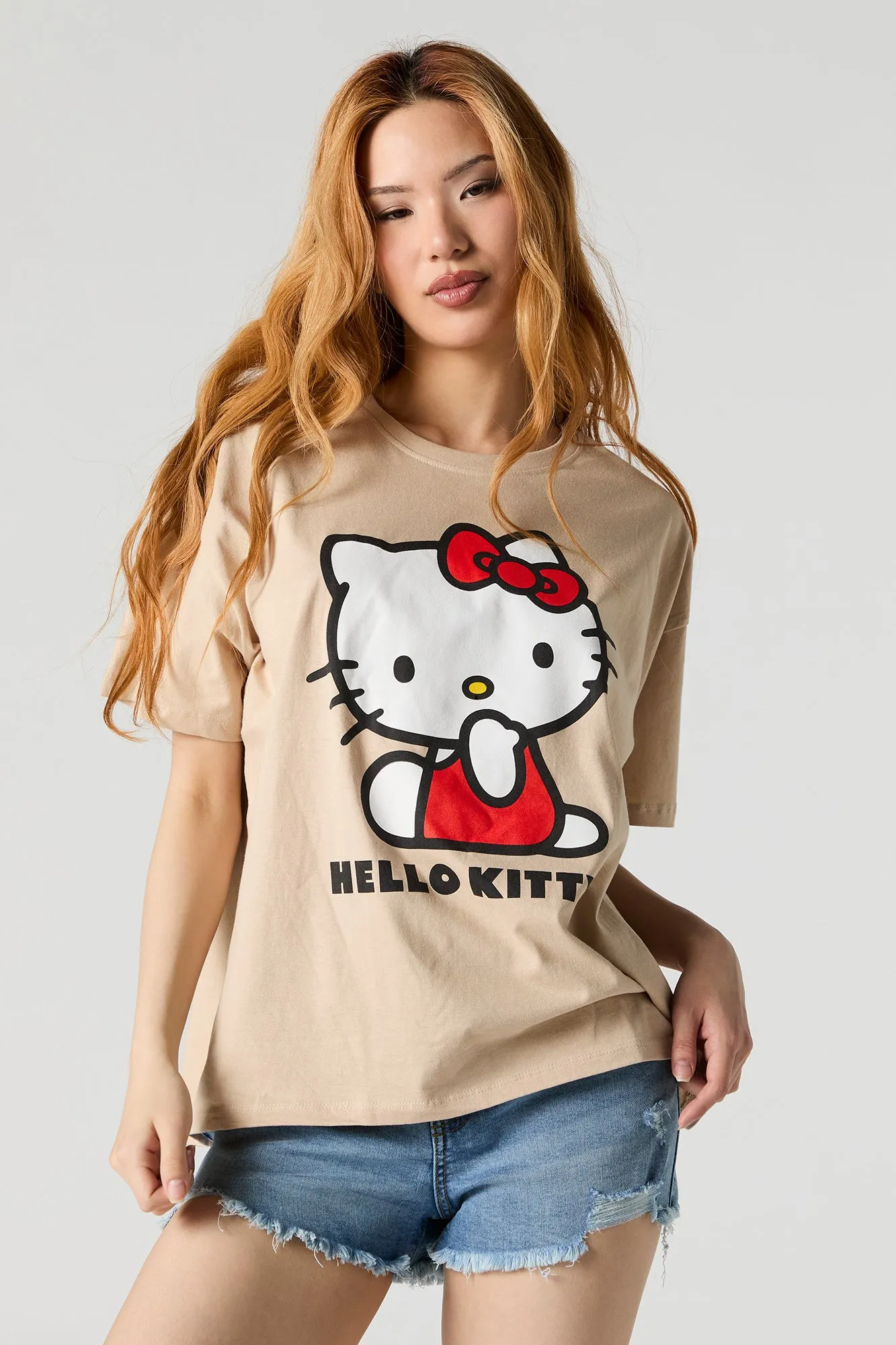 Hello Kitty Graphic Boyfriend T-Shirt sold by Urban Planet