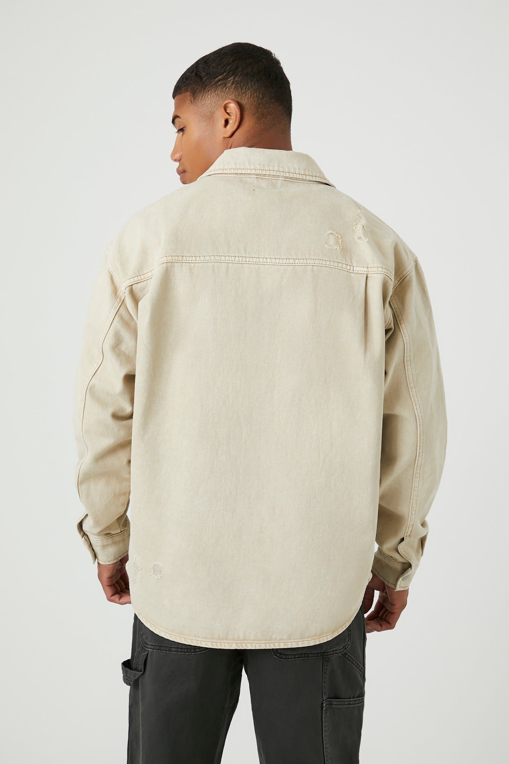 Haut boutonné d'aspect usé délavé minéral sold by Urban Planet product image thumbnail 2