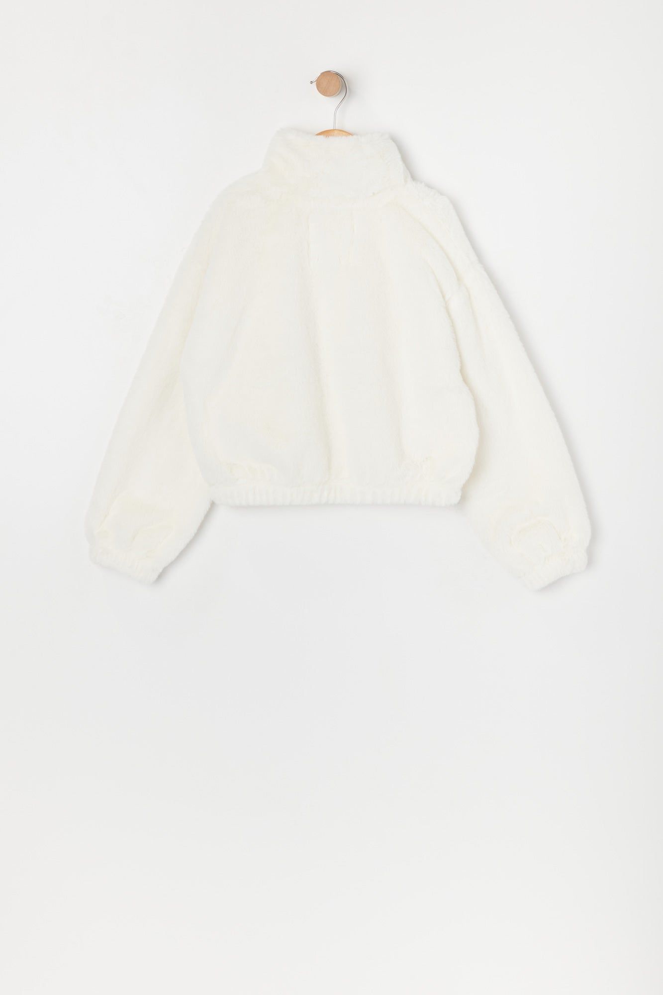 Girls Plush Zip-Up Cropped Jacket sold by Urban Planet product image thumbnail 4