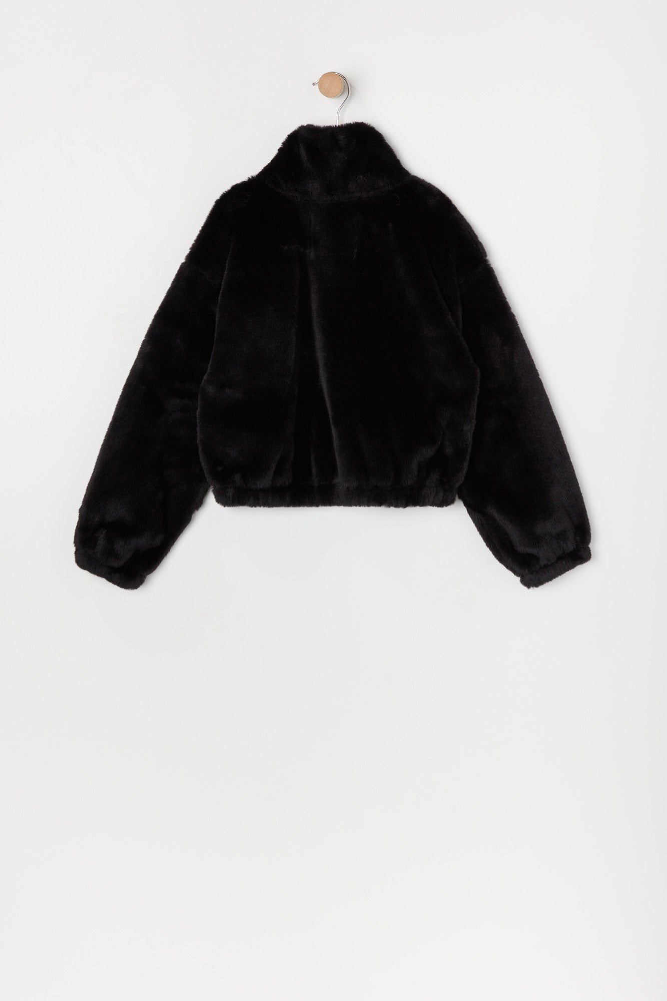 Girls Plush Zip-Up Cropped Jacket sold by Urban Planet product image thumbnail 2